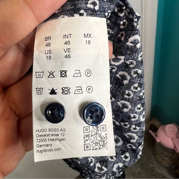 Boss long sleeves slim fit button down shirt mini floral print - Picture 5 of 8